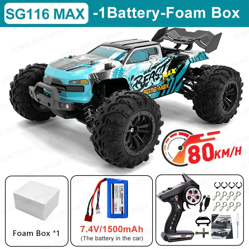 SG116MAX Brushless 4WD RC Car 1:16 – Up to 80KM/H