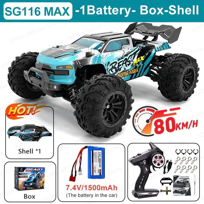 SG116MAX Brushless 4WD RC Car 1:16 – Up to 80KM/H